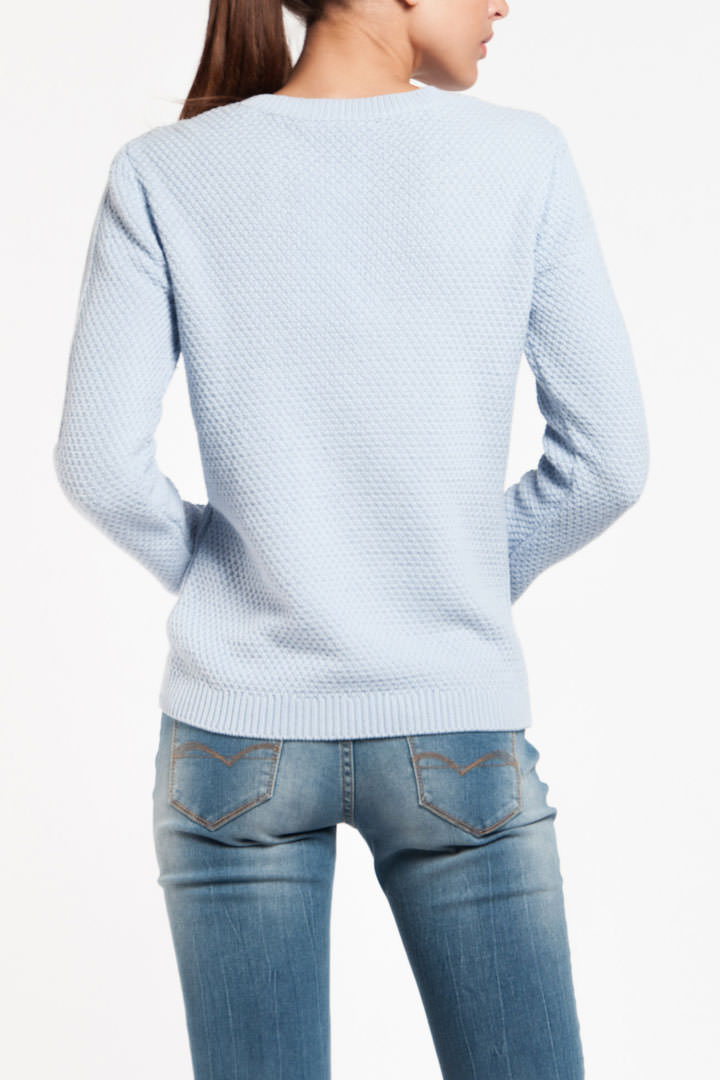 Фото товара 7450, женский голубой джемпер